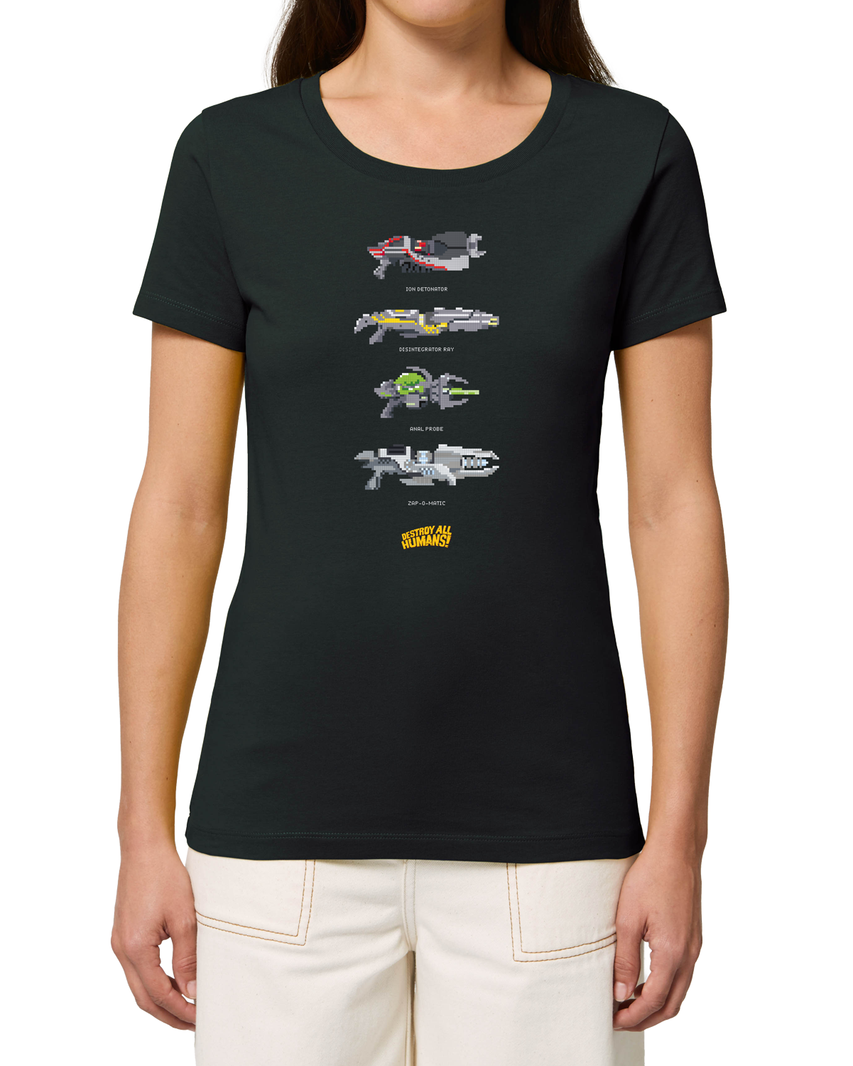 210059 Destroy all Humans Girlie T-Shirt "Pixel Weapons"