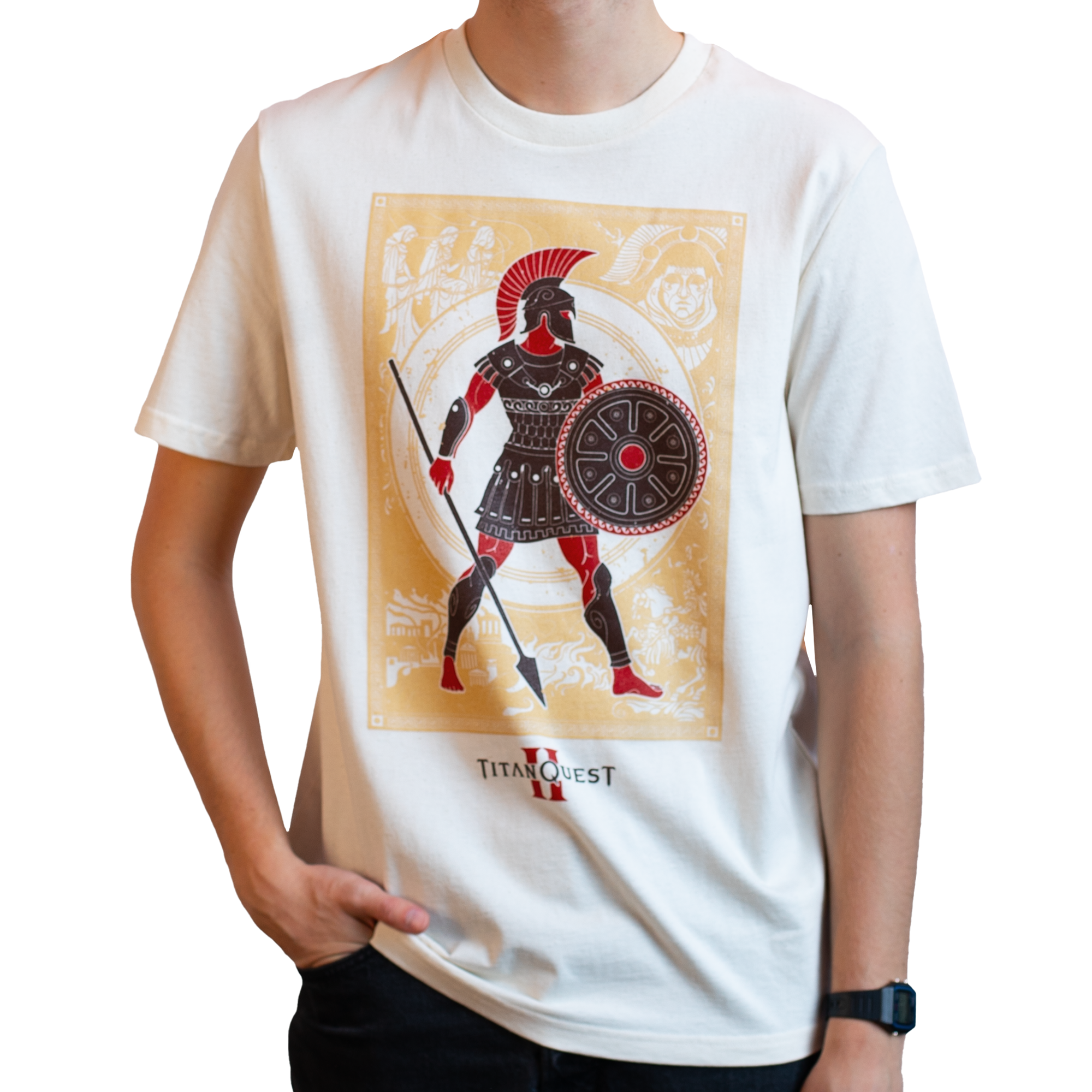 Titan Quest T-Shirt "Greek Warrior Beige"