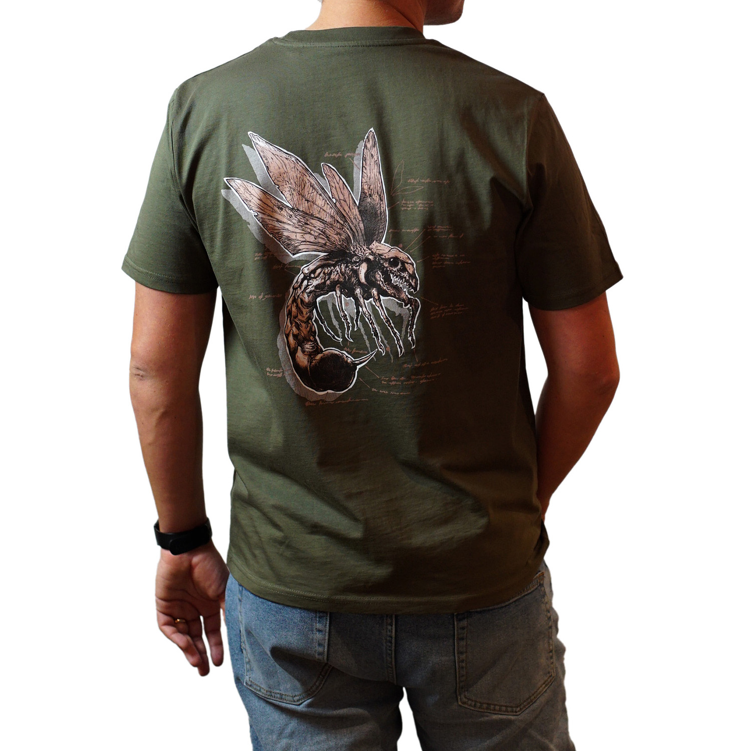 Gothic T-Shirt "Blutfliege Khaki"